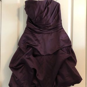 Plum strapless dress size 2